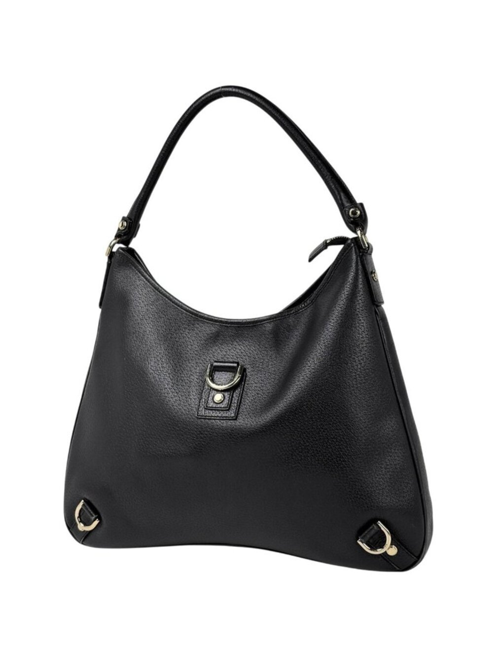 Gucci Logo Shoulder Bag Abbey Leather Black